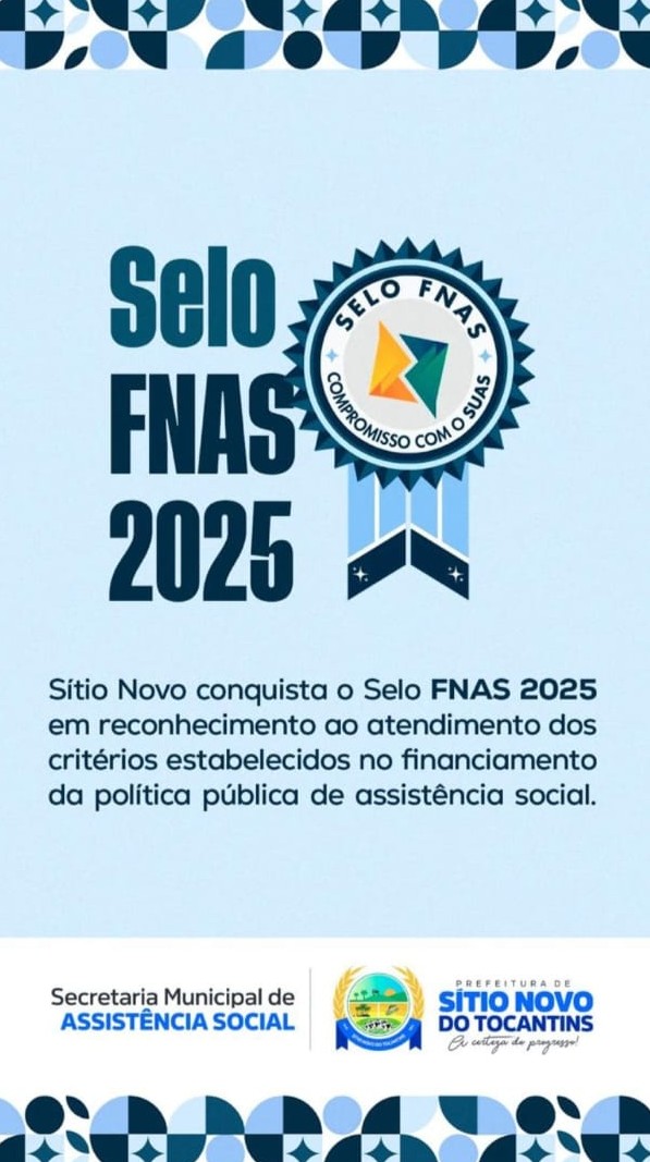 SELO FNAS 2025 - PARABÉNS ASSISTÊNCIA SOCIAL