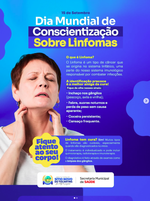 15 de setembro – Dia Mundial de Conscientização sobre Linfomas