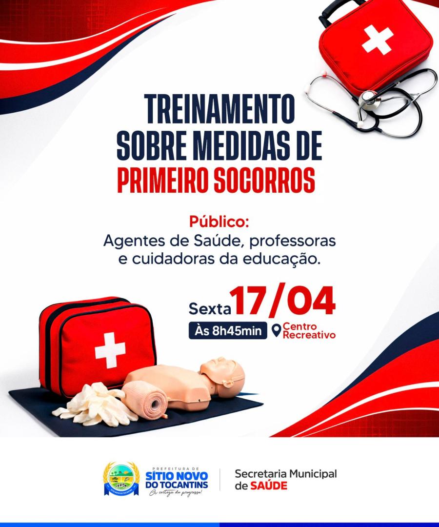TREINAMENTO SOBRE MEDIDAS DE PRIMEIROS SOCORROS